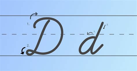 how to write a cursive d capital